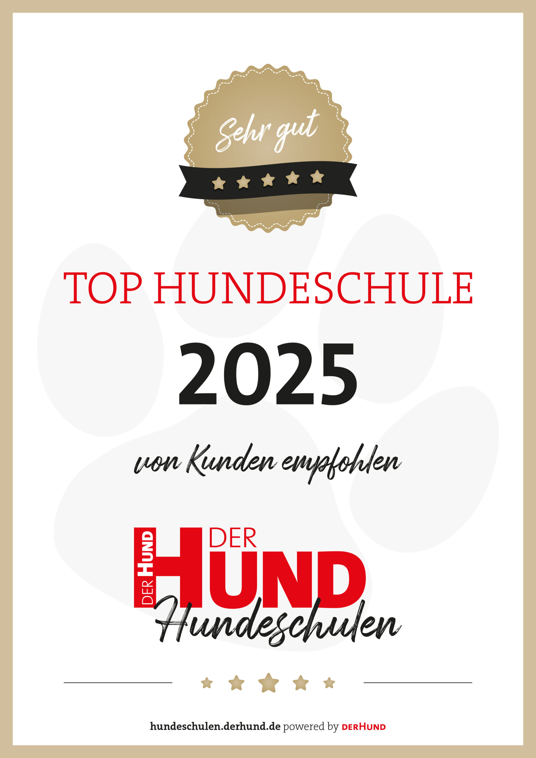 Hundeschulen_Award_Urkunde_2025